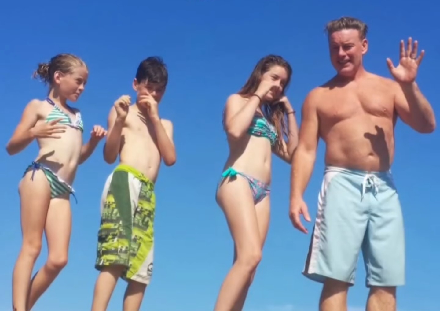 Lee and family at 50